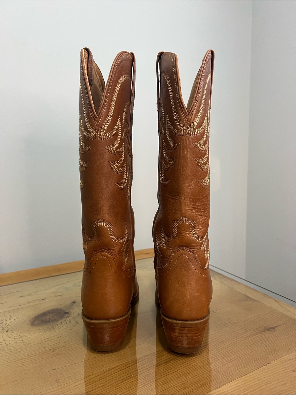 Tecovas Annie Caramel  Brown Leather Western Heeled Boots size 8.5 - Picture 3 of 6
